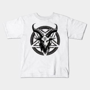 Satanic Goat Baphomet Kids T-Shirt